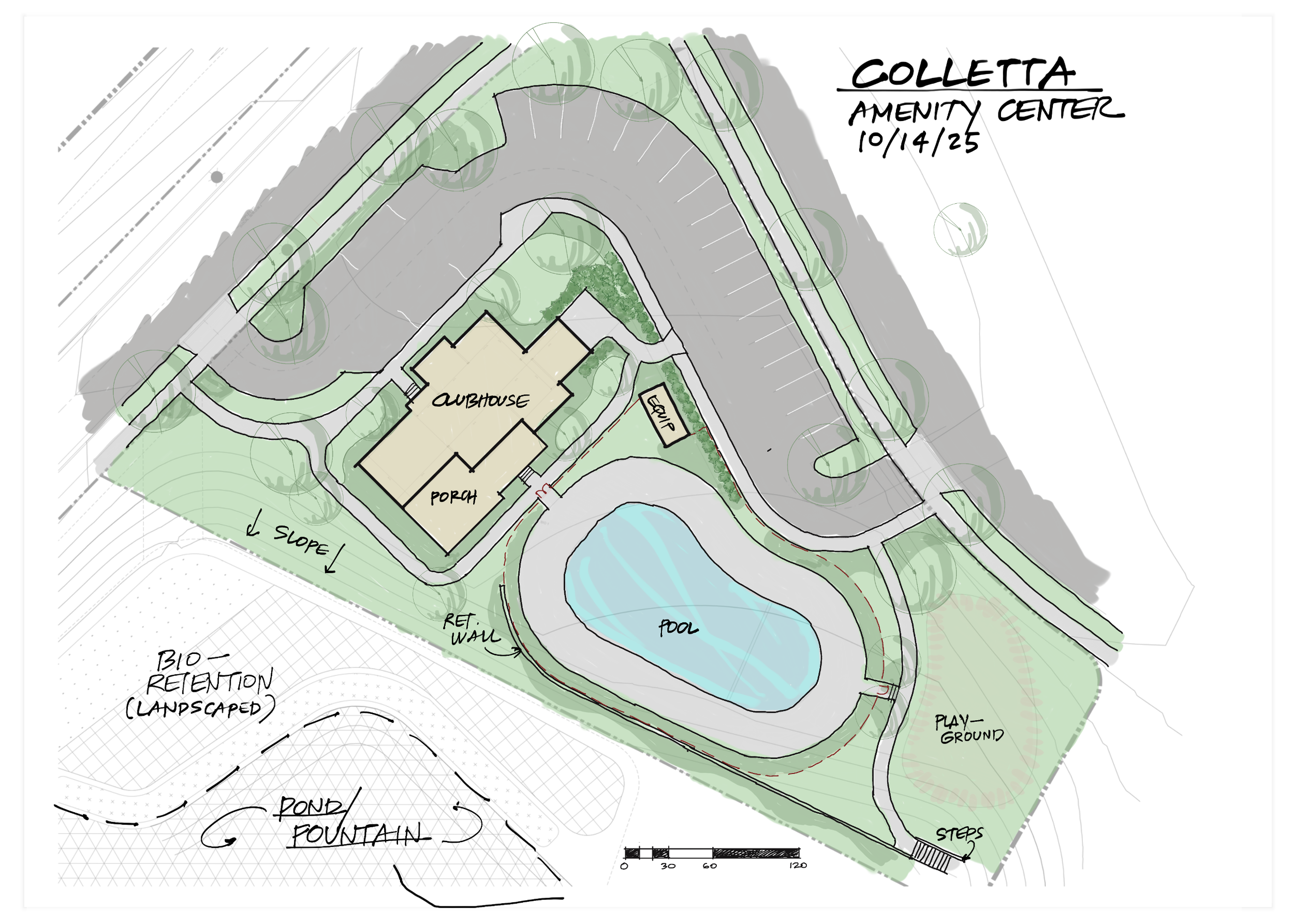 Colletta Community Amenity lot layout Franklin TN